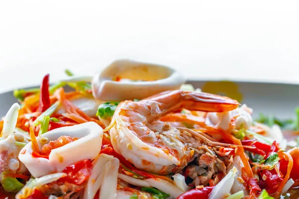 Spicy Vermicelli Salad Shrimp — Stock Photo, Image