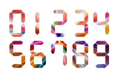 Beyaz arkaplanda Arapça sayılar