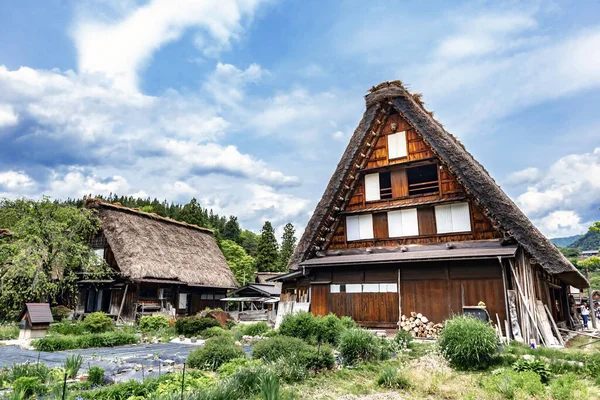 stock image Nature around of historical Japanese Village. Shirakawa-go, Japan