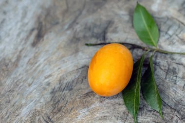 Tatlı sarı olgun Marian eriği (Mayongchid, Maprang, Plum Mango)