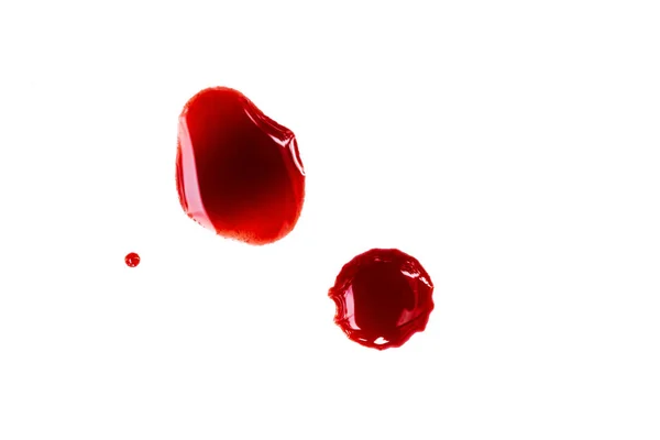 滴血在一个白色的背景 — 图库照片