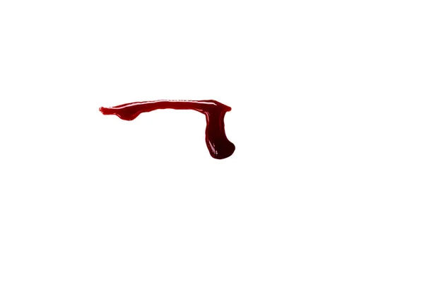 Капля Крови Белом Фоне — стоковое фото
