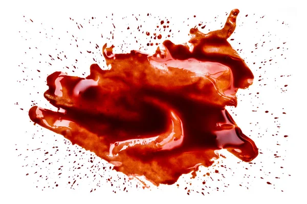 Капля Крови Белом Фоне — стоковое фото