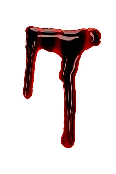 Blutstropfen Auf Weißem Hintergrund — Stockfoto