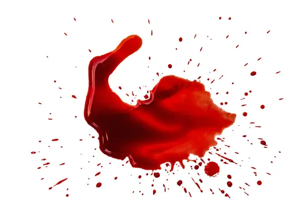 Beyaz arka planda kırmızı kan