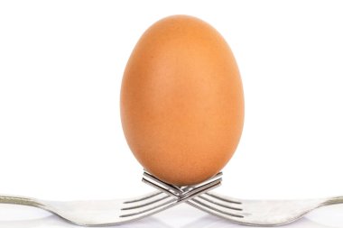 çatal üzerinde yumurta