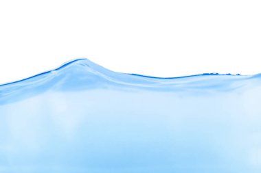 Splash beyaz zemin üzerine mavi su