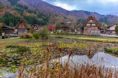 Dağlarda gölü olan güzel bir manzara.