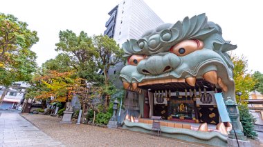 Japonya 'nın Osaka kentindeki Namba Yasaka Tapınağı (Yasaka Jinja).