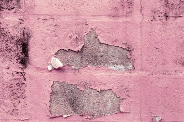 Pembe boyalı tuğla duvar doku.