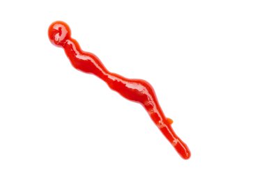 beyaz zemin üzerine kırmızı sos