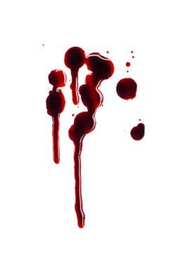 Beyaz arkaplanda kan damlası