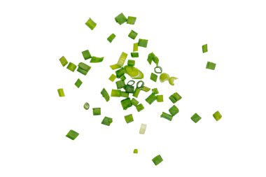 Konfeti beyazda izole edilmiş.