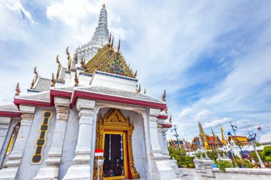 Bangkok - Tayland - 16 Şubat 219: Bangkok, Tayland 'daki Wat phra kaew Tapınağı