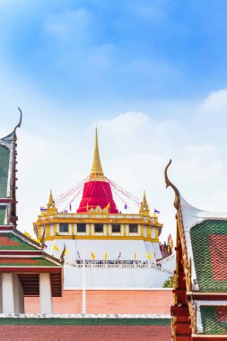 Wat Saket Tapınağı ya da Altın Dağ Tapınağı, Bangkok, Tayland.
