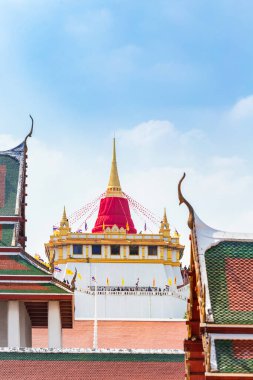 Wat Saket Tapınağı ya da Altın Dağ Tapınağı, Bangkok, Tayland.