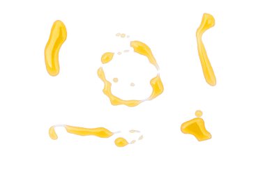 Sarı boya lekesi beyaz arkaplanda izole edilmiş