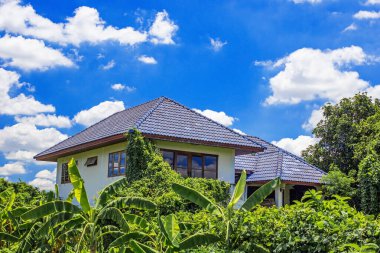 Geniş pencereli modern çatı