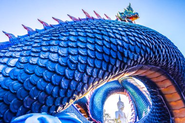 Güzel ejderha kafası heykeli, Chiang Rai Tayland