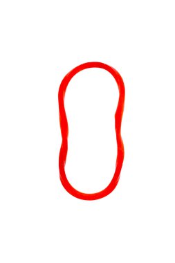 İmza şablon elementi. Vektör. Beyaz arkaplanda yumuşak gölgeli kırmızı noktalı simge