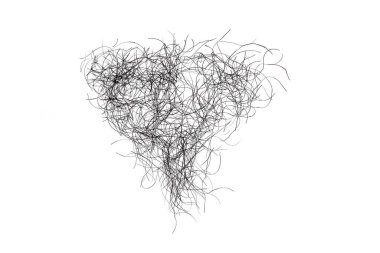 beyaz zemin üzerinde soyut kalp şekli