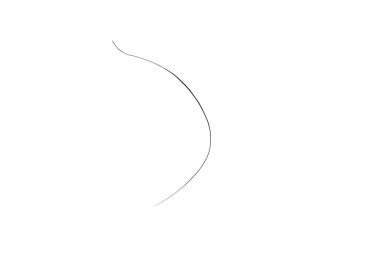 Beyaz arkaplan üzerindeki eğri bir doğrunun vektör çizimi.