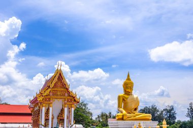 Bangkok, Tayland 'daki Wat phra kaew tapınağındaki Buda heykeli