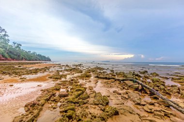 Phangan, Tayland sahilinde gün batımı. yüksek kaliteli fotoğraf