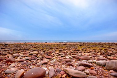 Sahilde taşlar, deniz kıyısında