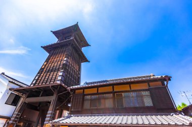 Osaka şehrinin güzel mimarisi.