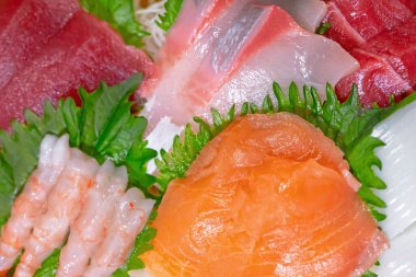 Japon yemeği suşisi ve somon balığı..