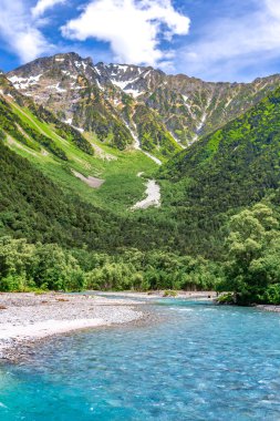 Alplerdeki dağ nehri