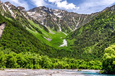 Kuzey Kafkasya 'daki Kafkas Dağları' nın güzel manzarası