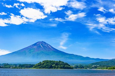 Fuji dağının manzarası