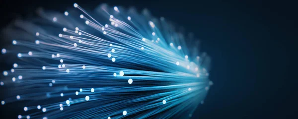optical fiber. high speed network cable. banner with copy space