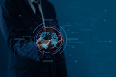 İş adamları internet bağlantı teknolojisi ve dijital pazarlama, finans ve bankacılık dijital bağlantı teknolojisini kullandılar