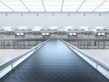 3D işlemeli fabrika içi boş taşıma hattı ve elektrik makinesi