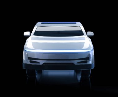 Siyah zemin üzerinde 3D renging beyaz her araba veya elektrikli araç