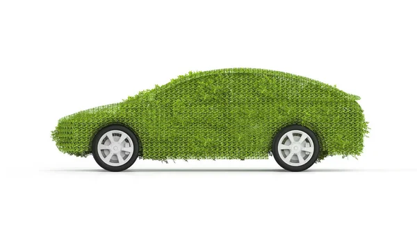 Beyaz Arka Planda Rending Yeşil Her Araba Veya Yapraklı Çim — Stok fotoğraf