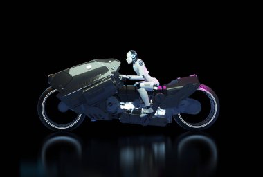 3D çizim robotuyla yarış teknolojisi motosiklet sürerken hız