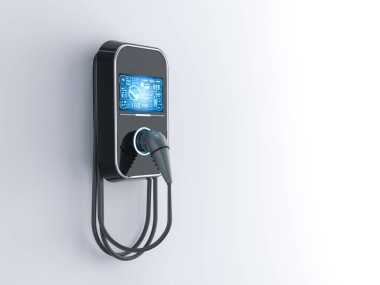 3d her şarj istasyonu ya da elektrikli araç şarj istasyonu hazırlanıyor