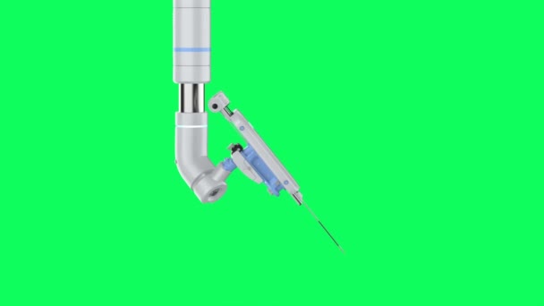 Concept Technologie Médicale Avec Robot Chirurgical Rendu Isolé Sur Écran — Video