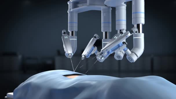 Sala Operatoria Con Chirurgia Robotica Filmati — Video Stock