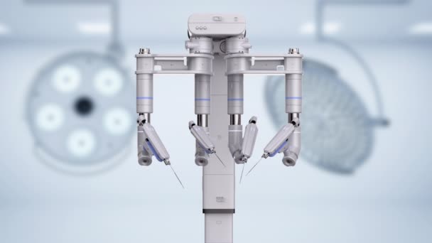 Chirurgie Kamer Met Robotchirurgie Beeldmateriaal — Stockvideo