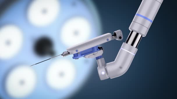 Operationssaal Mit Roboterchirurgie Filmmaterial — Stockvideo