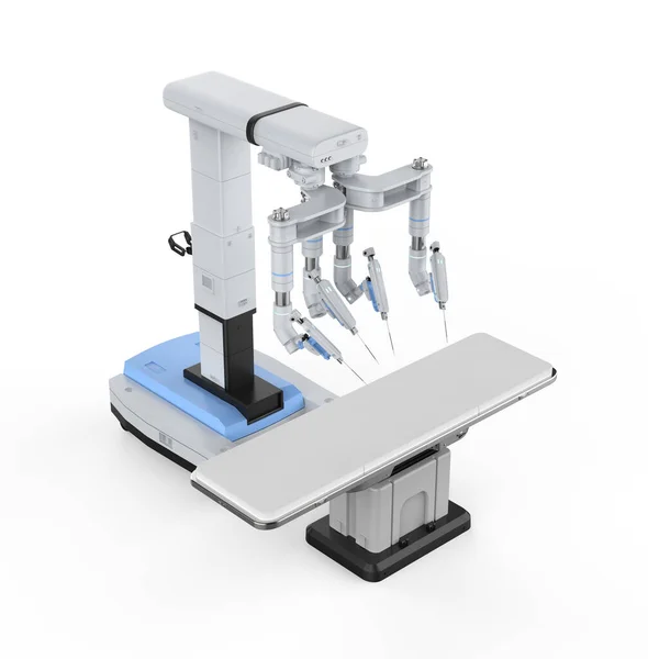 Rendering Robotergestützte Chirurgie Isoliert Auf Weißem Hintergrund — Stockfoto