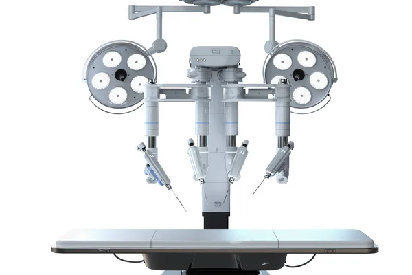Renderelés Robot Asszisztált Műtét Elszigetelt Fehér Alapon — Stock Fotó