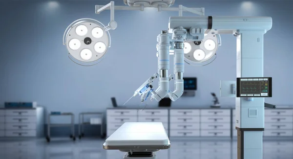 Rendering Robotergestützte Chirurgie Operationssaal — Stockfoto