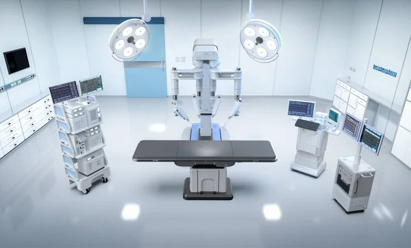 Медицинская Технология Трехмерным Рендерингом Роботизированной Хирургии Операционной — стоковое фото