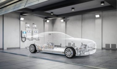 3D ev garajını elektrikli araba şarj cihazıyla donatmak